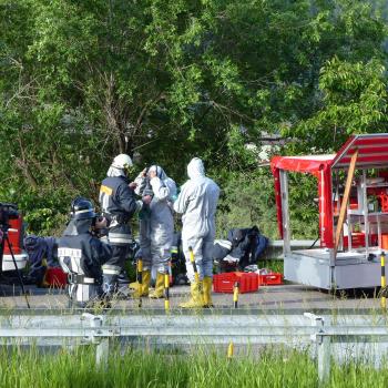 Großübung des Bezirksfeuerwehrverbandes Untervinschgau in Laas (Gefahrgutunfall auf der Laaser Geraden) und in Schlanders (Rauchentwicklung im Krankenhaus), 9. Juni 2018; Fotos: Sepp